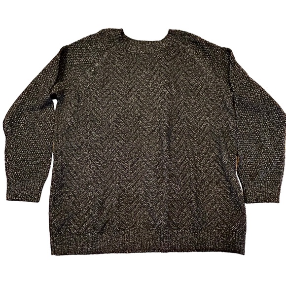 Sonoma NWOT Black White Marled Crewneck Sweater XXL - Picture 1 of 9